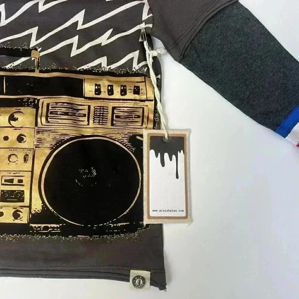 NWT Mini Shatsu Electric Boom Box Twofer Shirt Long sleeve Toddler Boy 2T - Picture 5 of 11